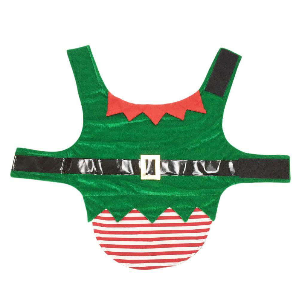 Festive Green Elf Pet Dog Christmas Costume