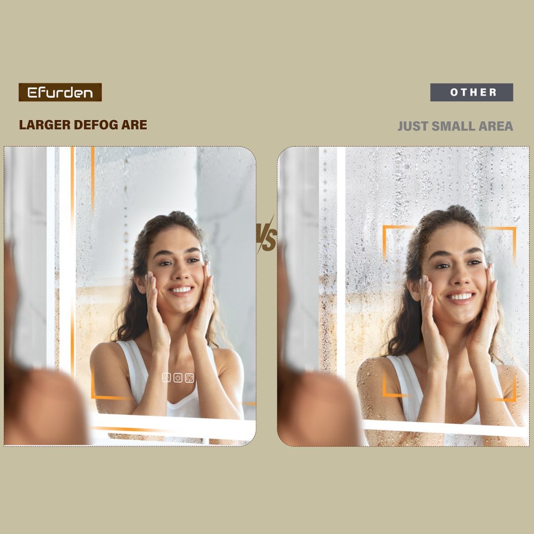 LuneluX_Home – Smart LED Bathroom Mirror with Anti-Fog & Touch Control