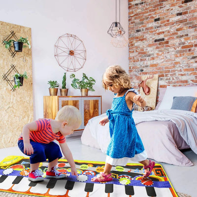 Piano Play Music Mat for Kids - Touch, Step on Keyboard and 8 Selectable Musical Instruments