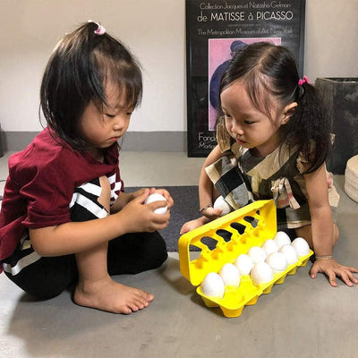Easter Matching Eggs Connect Eggs Parlour Games Toys Gifts for 1 2 3 Years Old Kids Toddler Baby Girls Boys Shape Color