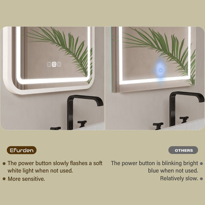 LuneluX_Home – Smart LED Bathroom Mirror with Anti-Fog & Touch Control