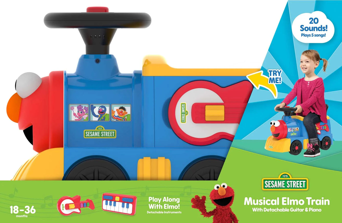 Elmo Musical Train Ride On