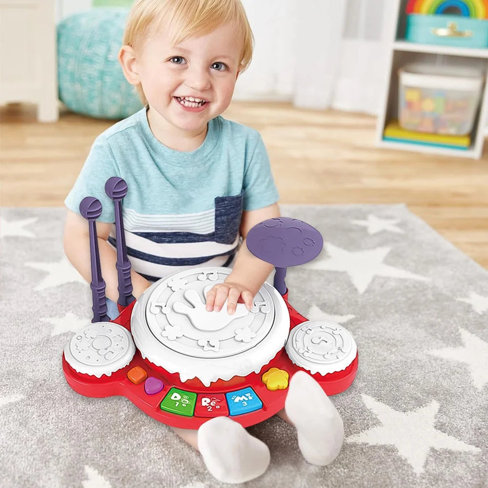 Kids Drum Toy for Toddlers 1-3 Musical Baby Girl Toys for 1 Year Old Girl, Toddler Girl Toys Age 1-2 Birthday Gifts