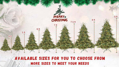 9FT Full-Shape Christmas Tree with 1100 UL Lights – PE/PVC Mixed