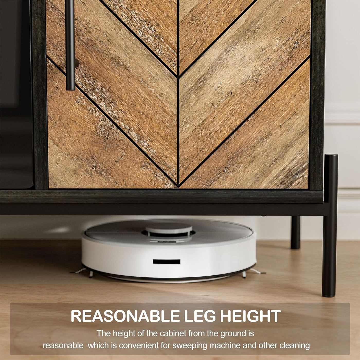 68 Inch TV Stand With 36 Inch Electric Fireplace Heater