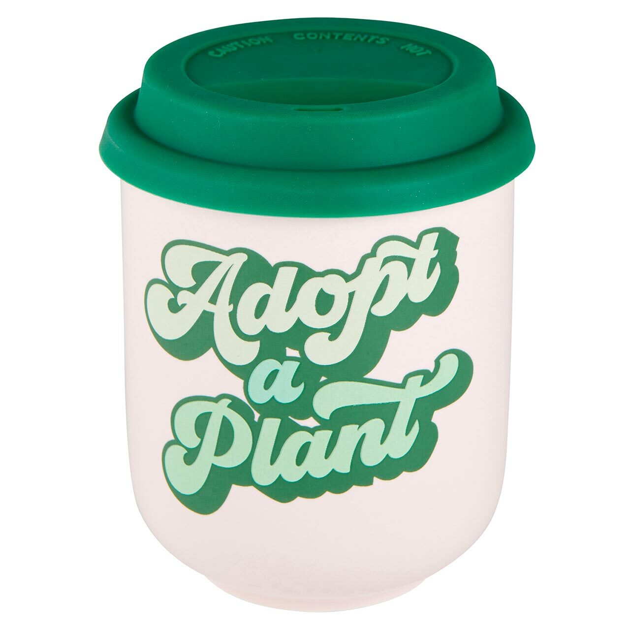 Adopt a Plant Ceramic To Go Mug | Holds 16 oz. | Eco Mug with Silicone
