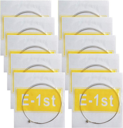 Electric Guitar High E Strings .010 Gauges, Light Tension, Good Tone, Ball End,