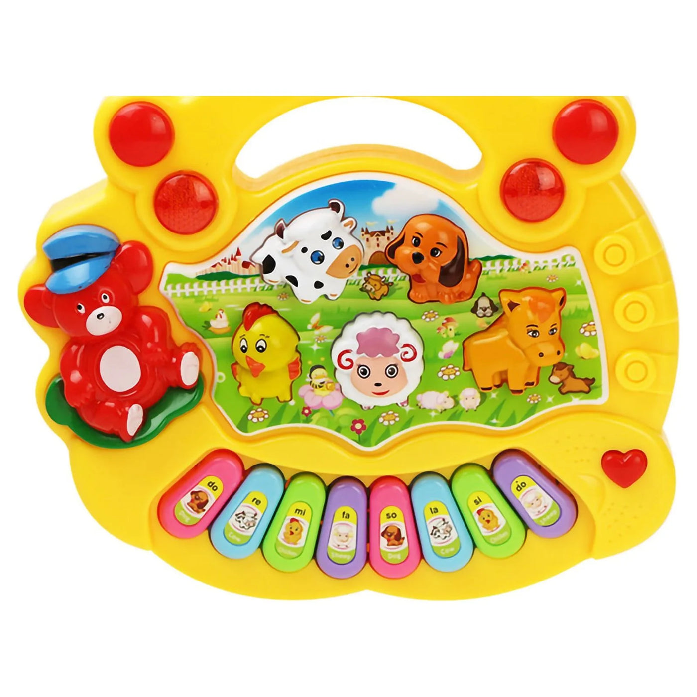 Baby Music Keyboard Piano Drum Set, Baby Piano Light up Animal Musical Toys,Infant Piano Toys for 1-3, Toddler Piano 6 12 18 24 Months Early Educational Toys