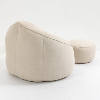LuneluX_Home – CloudSoft Bean Bag Chair with Footrest