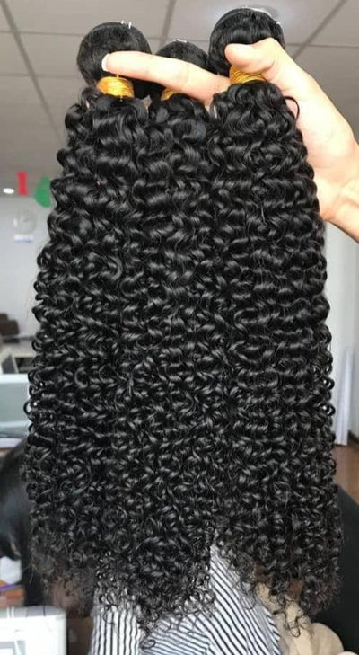 BeuMax 10A Grade 3/4 Kinky curly Bundles with 4x4 Closure Brazilian