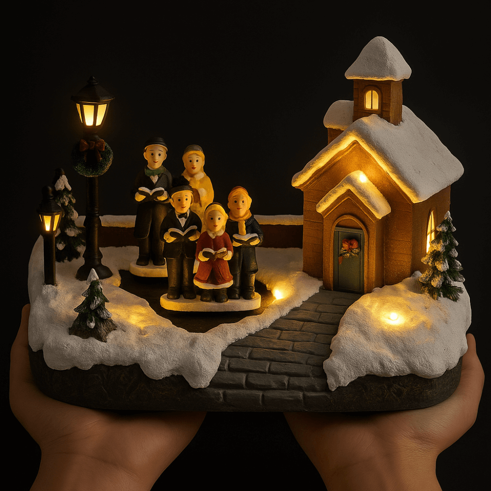 Christmas Village Choir Decoration Winter Wonderland LED