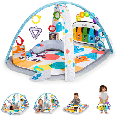 Kickin' Tunes 4-In-1 Infant Baby Activity Gym & Tummy Time Play Mat with Piano, 0-36 Months, Multicolor