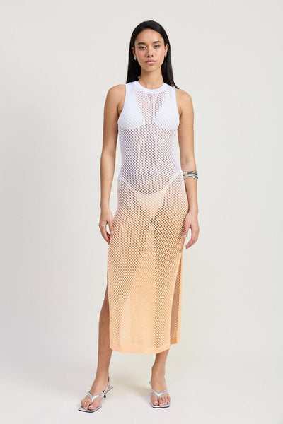 CROCHET MAXI DRESS WITH OPEN BACK