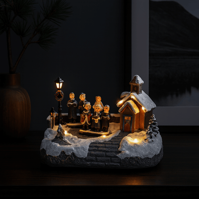Christmas Village Choir Decoration Winter Wonderland LED