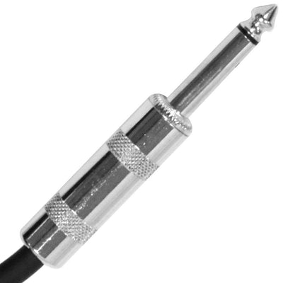 Speakers Guitar Cables, TS ¼” Guitar Cables, Black, Pack of 6, 10 Feet