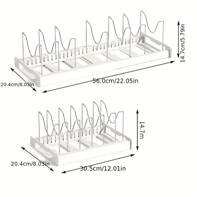 Retractable Pot Rack - Adjustable Kitchen Storage Rack for Pots, Pans,