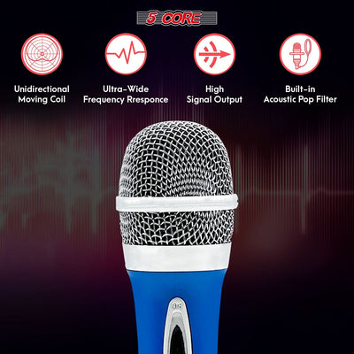 5Core XLR Microphone Dynamic Mic Karaoke Singing Studio Mics Handheld Microfono-2
