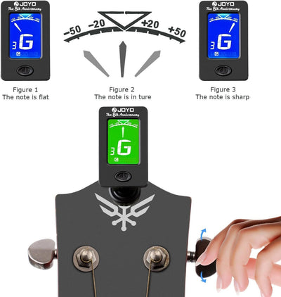 Jt 01 Clip on Tuner Capo for Guitar Bass Ukulele Violin with Lcd Display