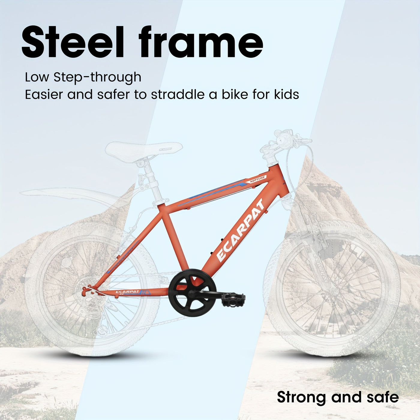 RideStart™ – 20" Kids Mountain Bike (7-Speed, Orange)