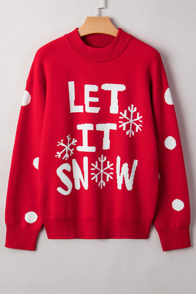 LET IT SNOW Christmas Holiday Sweater