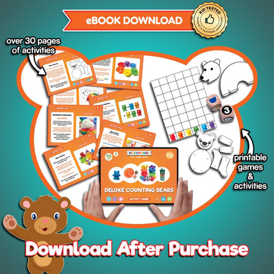 Jumbo Counting Bears Matching Game - Montessori Fine Motor Learning Toys with Stacking Cups, 60 Preschool Math Manipulatives, 2 Toddler Games Dice, Toy Storage & Activities Ebook