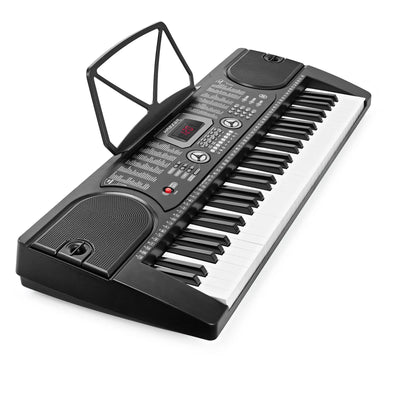 61-Key Digital Music Piano Keyboard with Microphone and Sticker Sheet