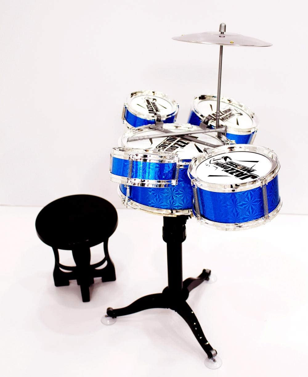 Kids Drum Set Toddler Instrument Set Educational Percussion Stimulating Children’S Creativity Drum Set for Kids Boys and Girls Blue