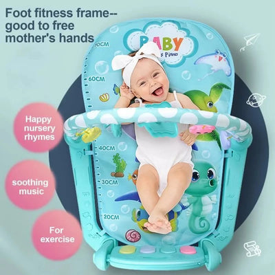 3-In-1 Baby Play Mat & Activity Gym for Infant, Blue