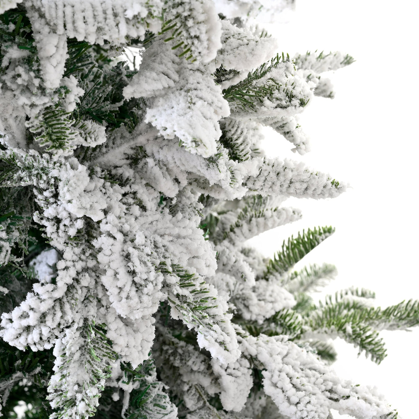 Unlit 7FT Snowy PE PVC Mixed Christmas Tree