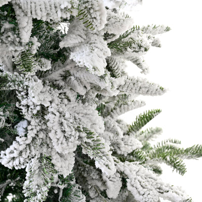 Unlit 7FT Snowy PE PVC Mixed Christmas Tree