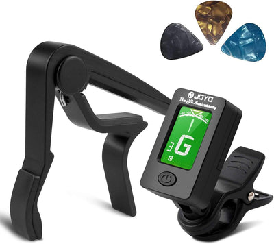 Jt 01 Clip on Tuner Capo for Guitar Bass Ukulele Violin with Lcd Display