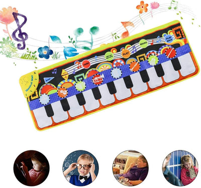 Piano Play Music Mat for Kids - Touch, Step on Keyboard and 8 Selectable Musical Instruments