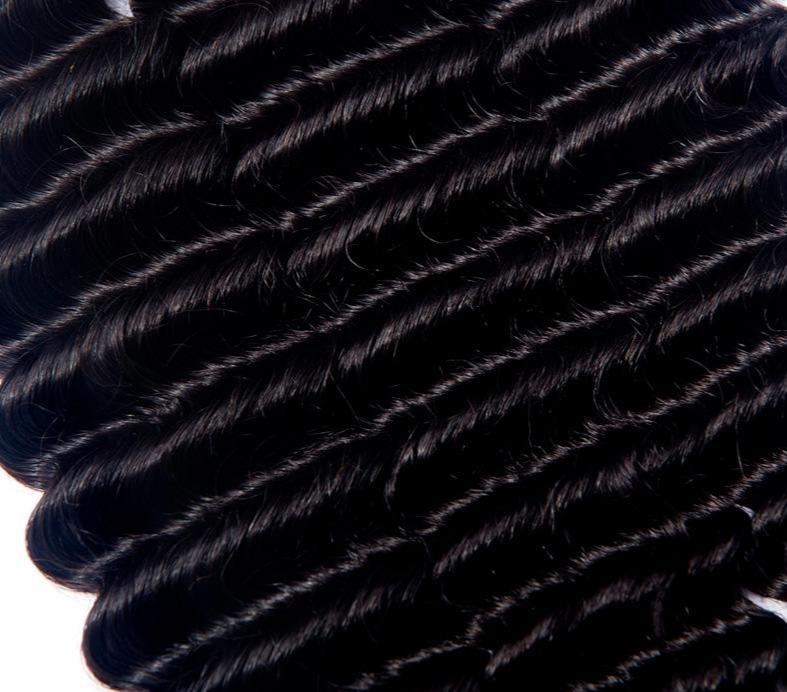 10A Grade 3/4 Loose Deep Wave bundles with 4x4 Closures & 13x4 Frontal