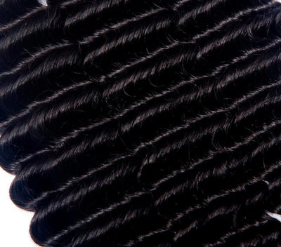 10A Grade 3/4 Loose Deep Wave bundles with 4x4 Closures & 13x4 Frontal