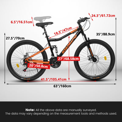 TerraRush™ – 26" Mountain Bike with Shock Absorber & 21-Speed