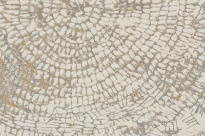 4' X 6' Gray Ivory And Tan Abstract Area Rug