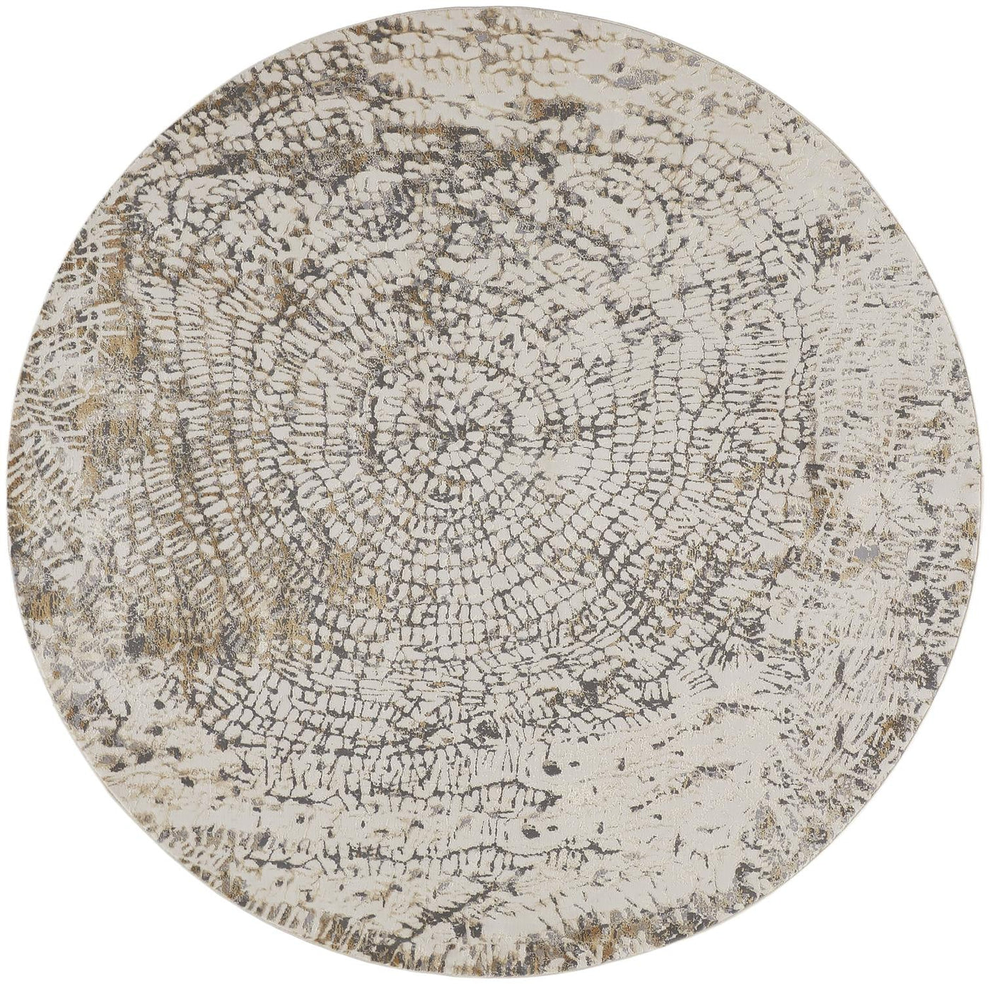 4' X 6' Gray Ivory And Tan Abstract Area Rug