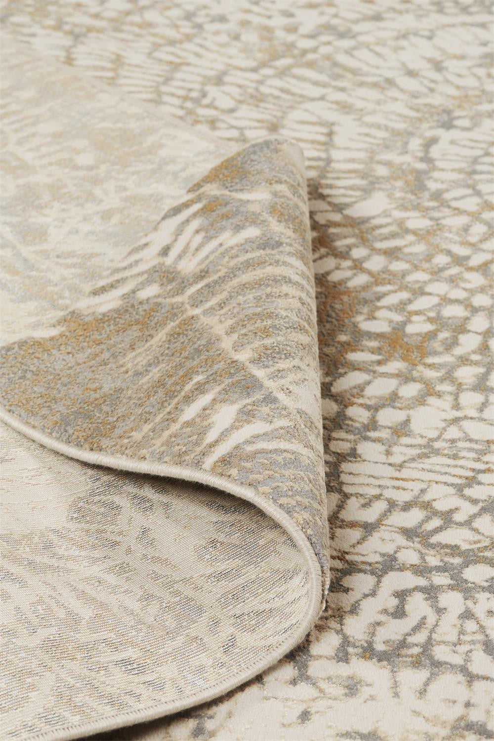 4' X 6' Gray Ivory And Tan Abstract Area Rug
