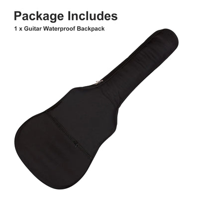 Guitar Bag,  40-41" Acoustic Guitar Bag, Waterproof Guitar Case with Dual Adjustable Shoulder Strap, Guitar Dust Cover, Soft Guitar Backpack Case, Black