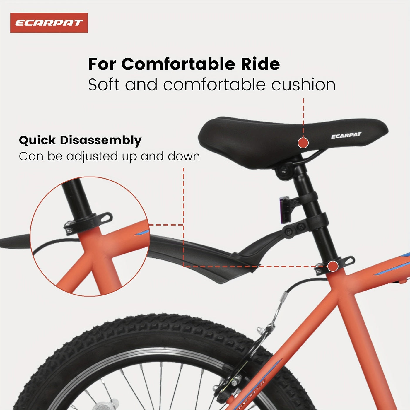 RideStart™ – 20" Kids Mountain Bike (7-Speed, Orange)