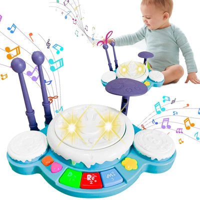 Kids Drum Set for Toddlers 1-3 Musical Baby Girl Toys for 1 Year Old Girl, Toddler Girl Toys Age 1-2 Birthday Gifts