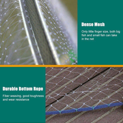 6/8/10/12/16FT Fishing Cast Net Bait Easy Throw Hand Cast Strong Nylon