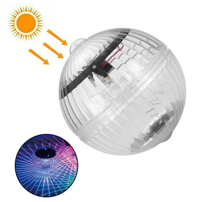 Outdoor Solar LED Floating Light Garden Pond Pool Lamp Rotating RGB
