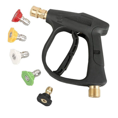 1/4" High Pressure Washer Gun 4000 PSI Car Wash Foam Spray Short Wand