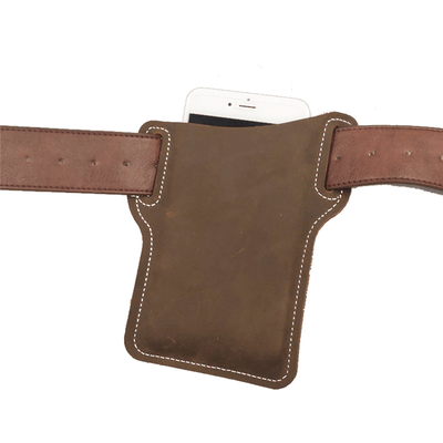 Men Cell Phone Belt Pack Bag Loop Waist Holster Pouch Case Leather