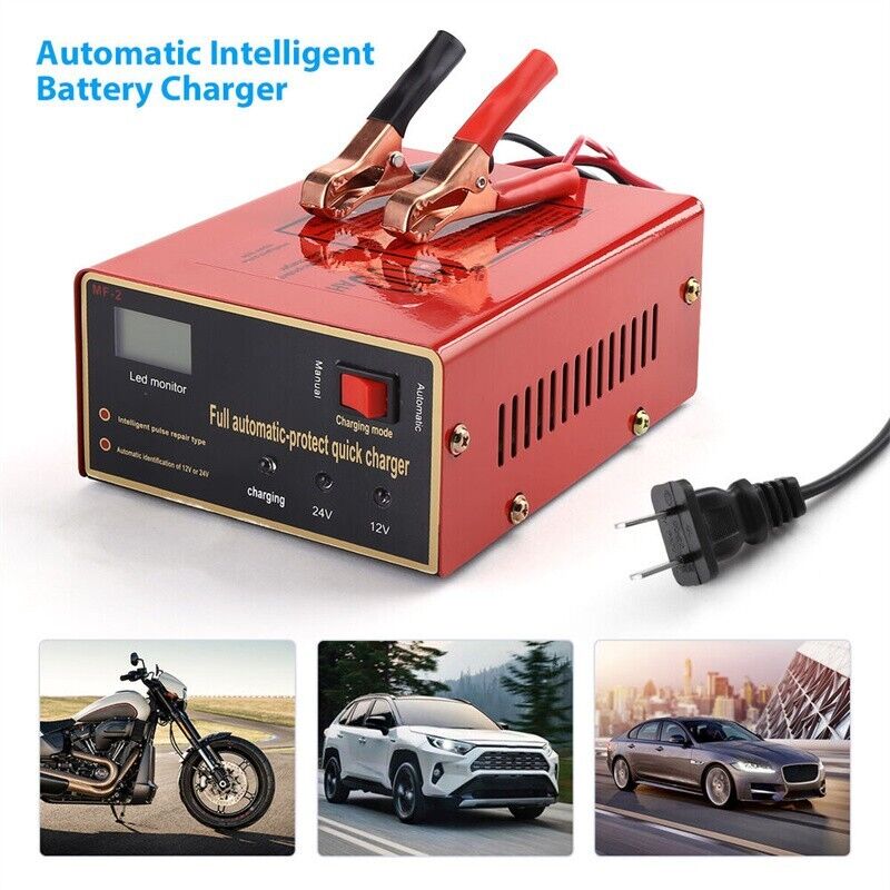 Maintenance Free Battery Charger 12V/24V 10A 140W Output For Electric