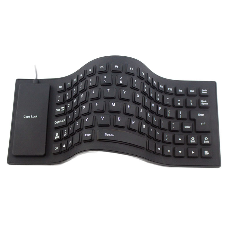Waterproof Silicone Keyboard Foldable Flexible USB Dustproof DirtProof