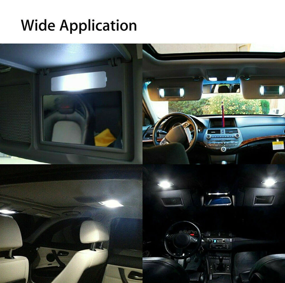 28pcs Car Interior White Combo LED Map Dome Door Trunk License Plate