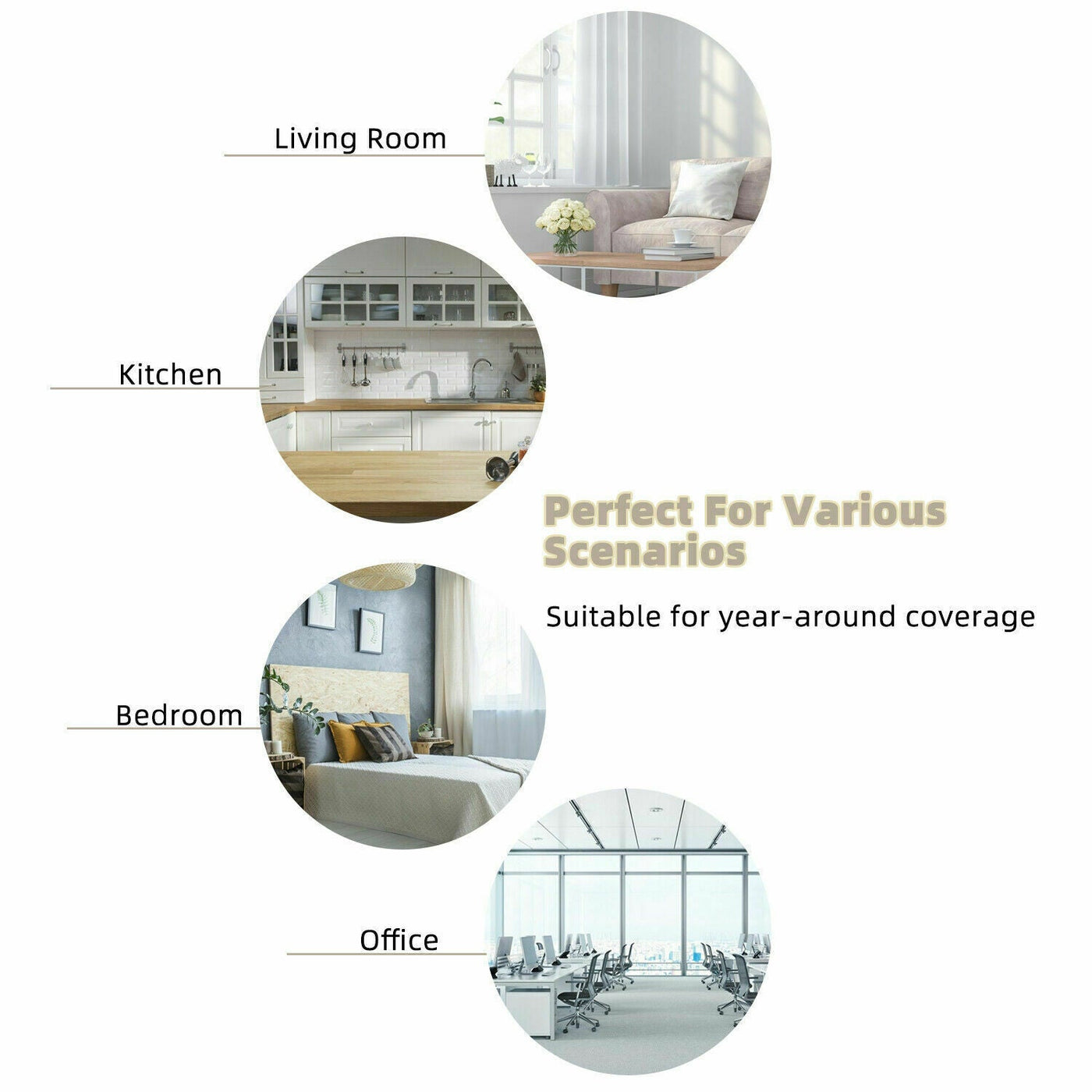 One Way Mirror Window Film Heat UV Reflective Privacy Tint Foil For
