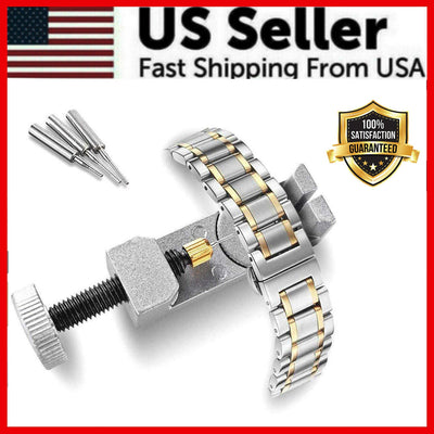 Metal Adjustable Watch Band Strap Bracelet Link Pin Remover Repair tool kit for easy watch adjustments and repairs.